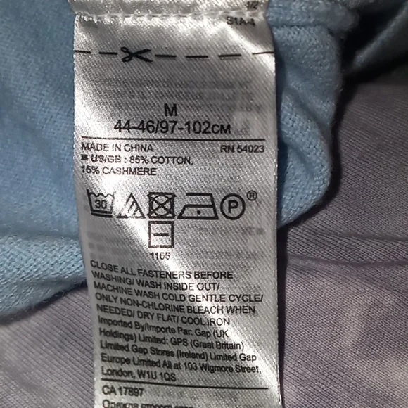 Banana Republic prem. cotton/cashmere Pict#2 Blue - Picture 3 of 4